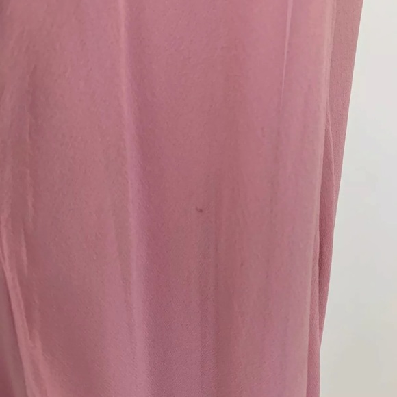 NICOLE MILLER COLLECTION DUSTY PINK SILK LONG DRESS 4 NWTS! - Picture 8 of 11